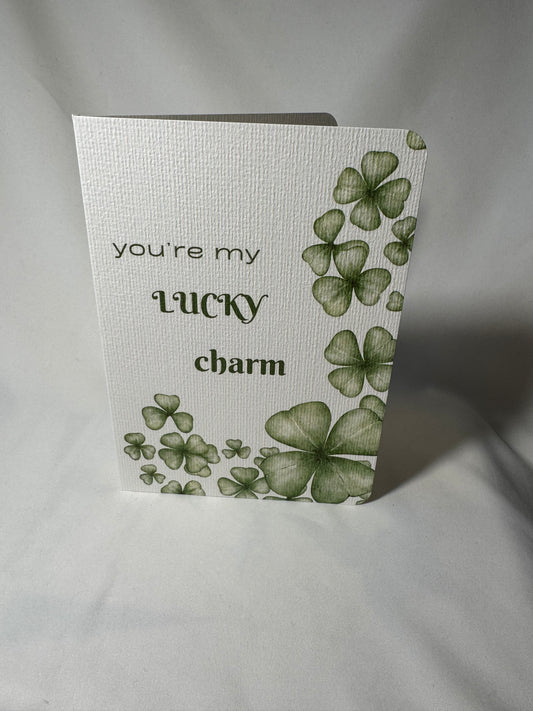 Lucky charm, St Patricks day greeting card