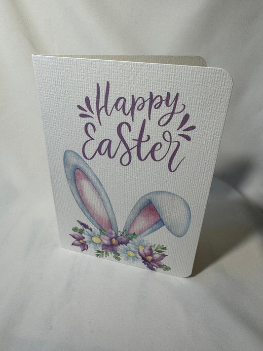 Bunny ears Happy easter card