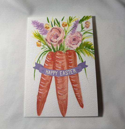 Bouquet of carrots Easter card
