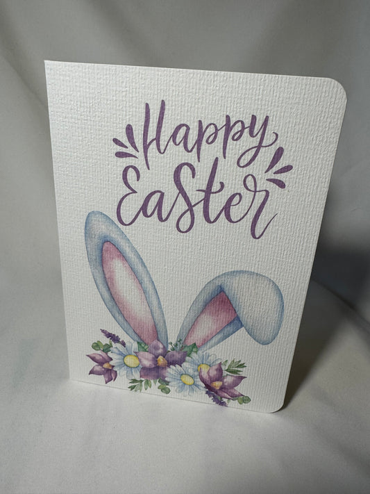 Bunny ears Happy easter card